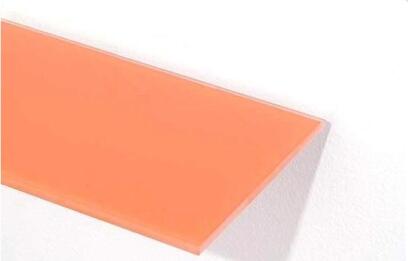 Oranžová polička 60 x 12 cm lacobel bez úchytů COVER ORANGE